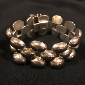 Sterling Silver 7” large link 42 gram bracelet